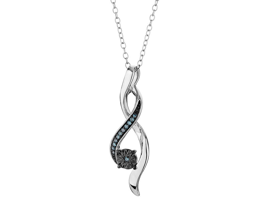 blue diamond infinity necklace