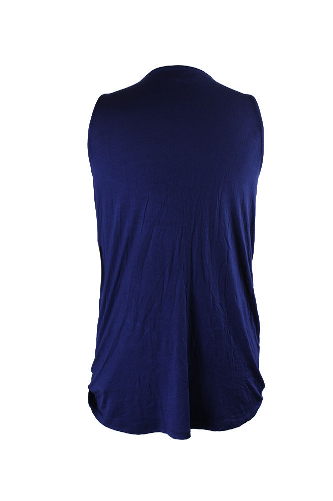 womens navy sleeveless top