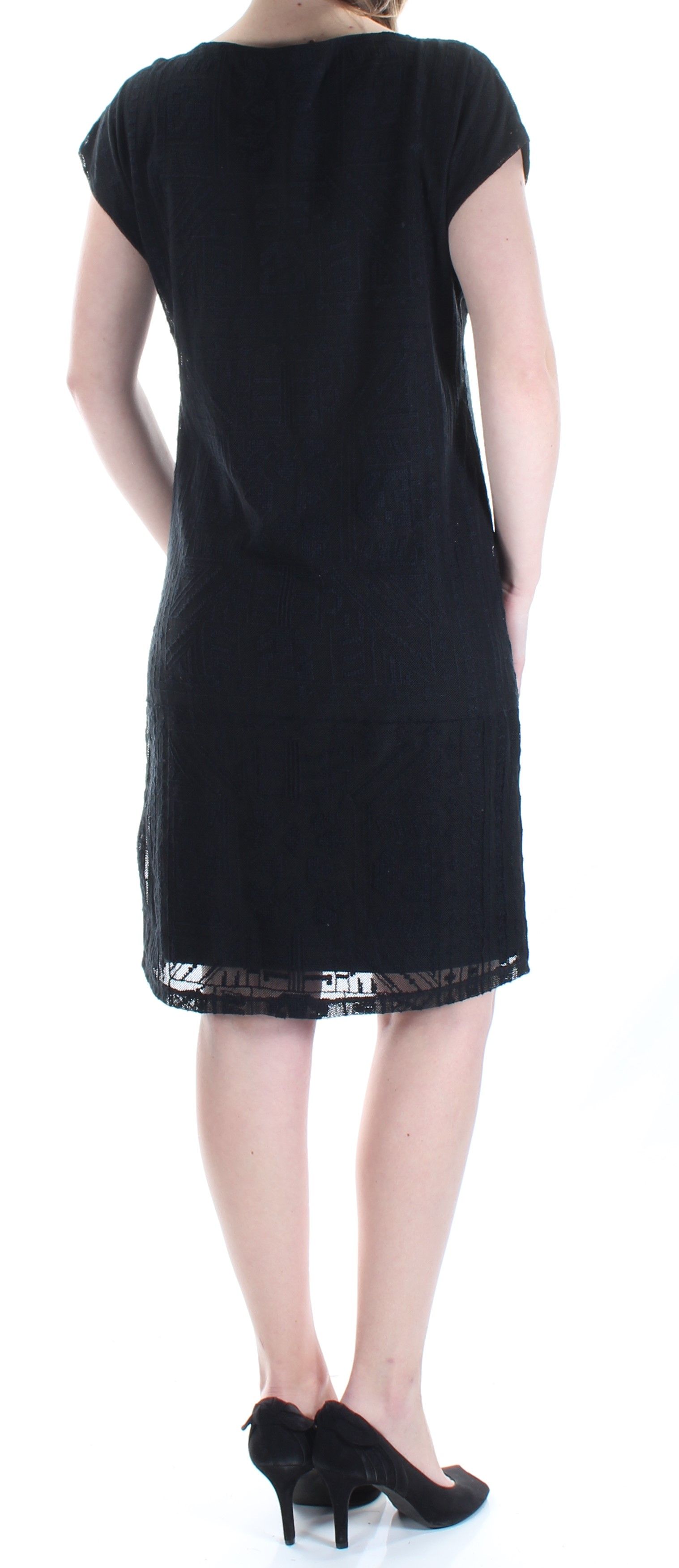 black cap dress