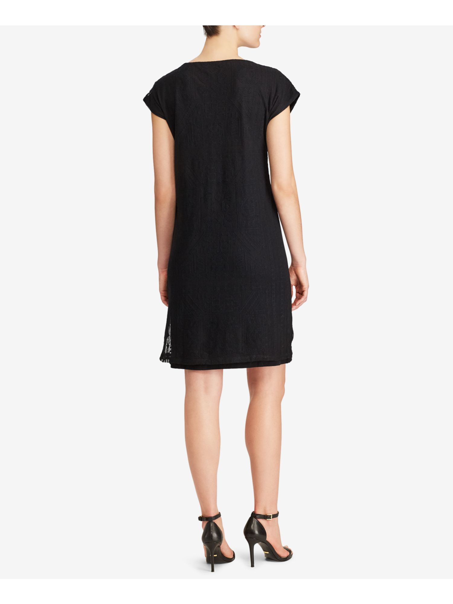 black cap dress
