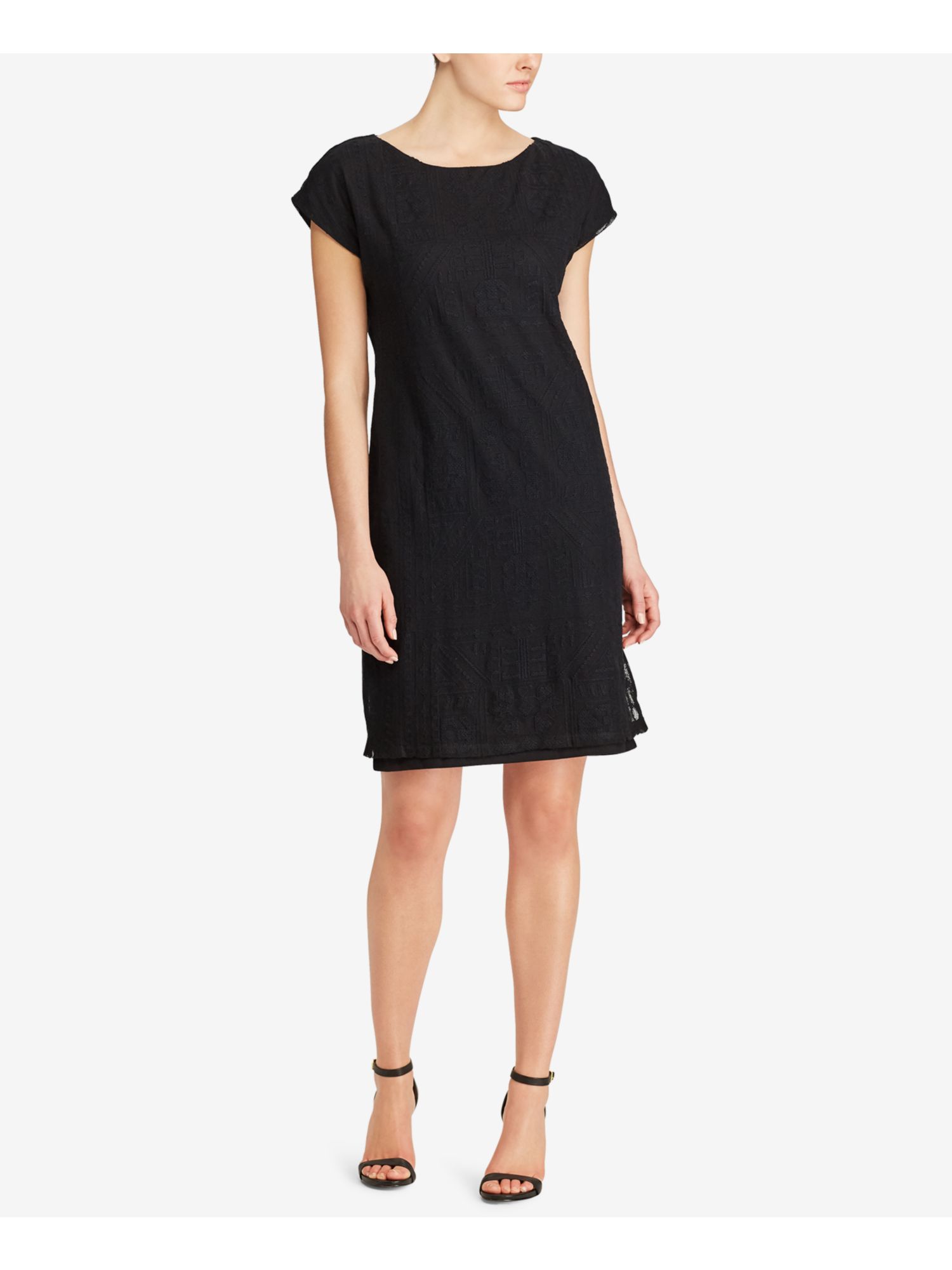 black cap dress
