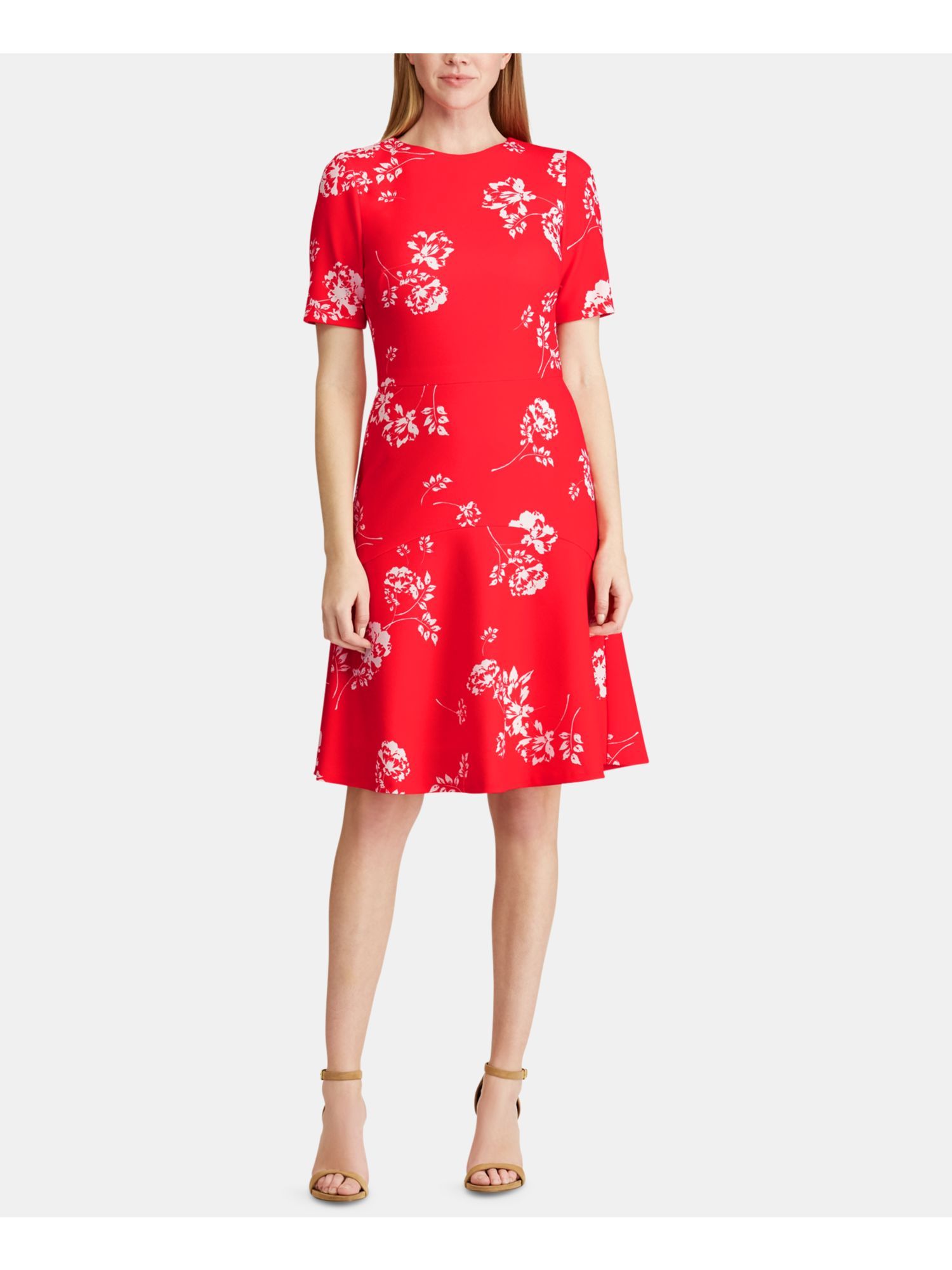 ralph lauren floral fit and flare dress