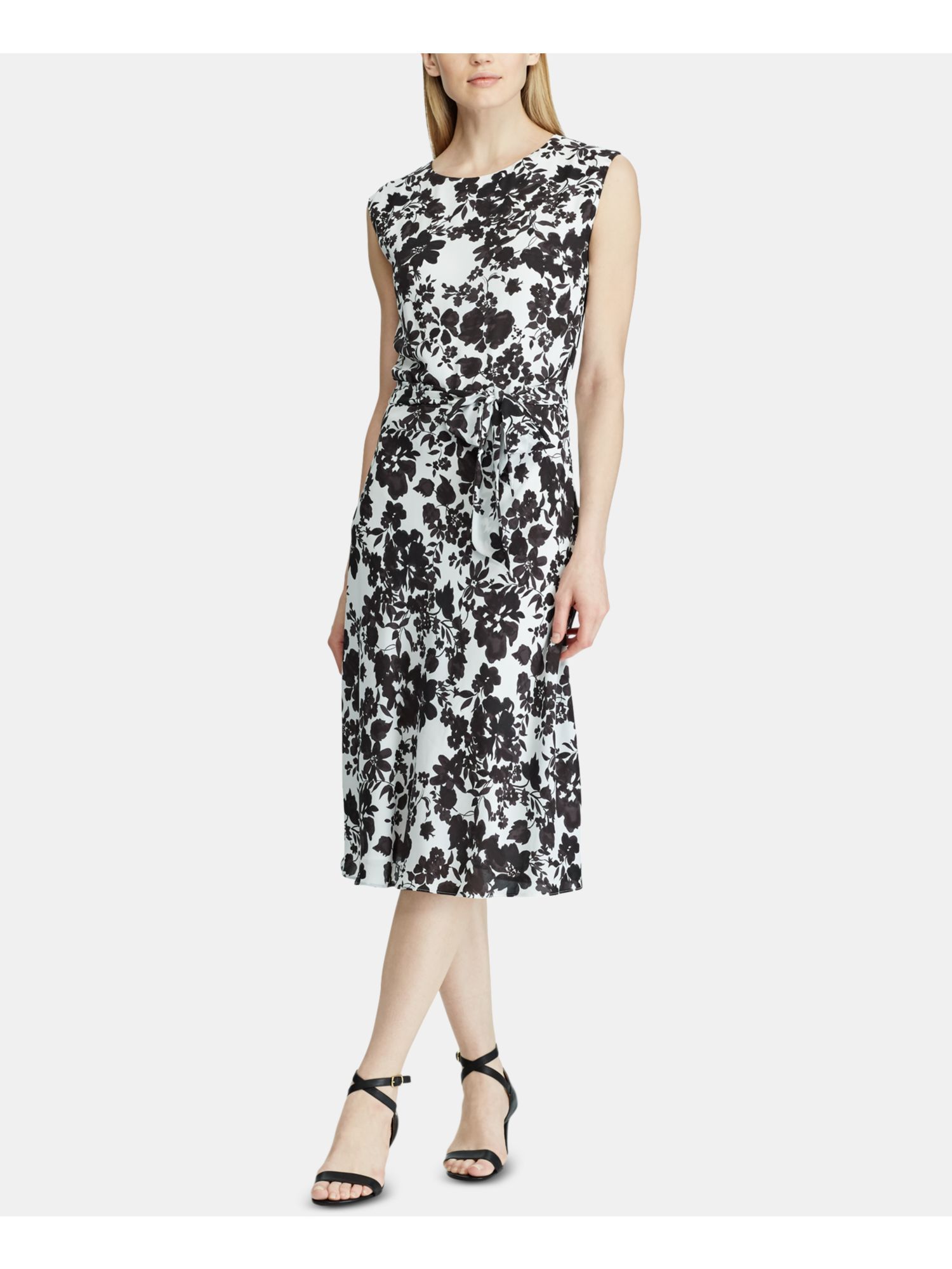 ralph lauren floral fit and flare dress