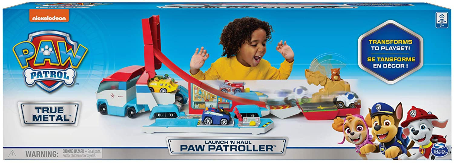 סיורית החילוץ Paw Patrol רק ב₪154! 11 Paw Patrol, Launch’N Haul PAW Patroller, Transforming 2-in-1 Track Set