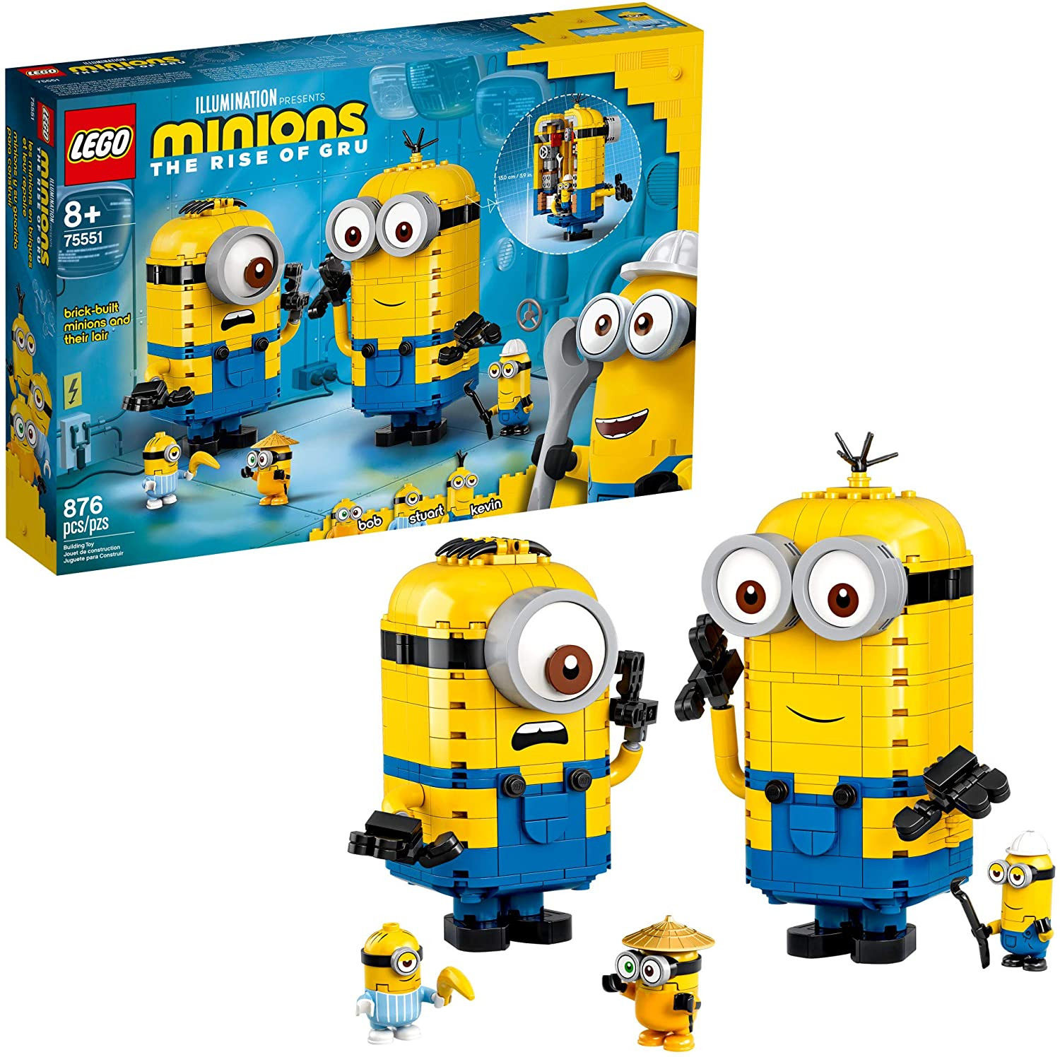 LEGO Minions: Brick-Built Minions and Their Lair (75551) Building Kit for Kids