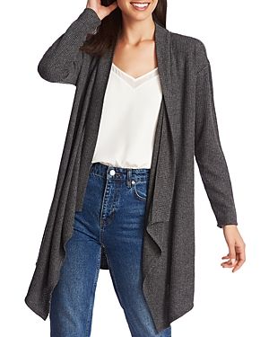 state Brushed Drape-Front Open Cardigan 