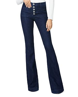 flare leg high waisted jeans