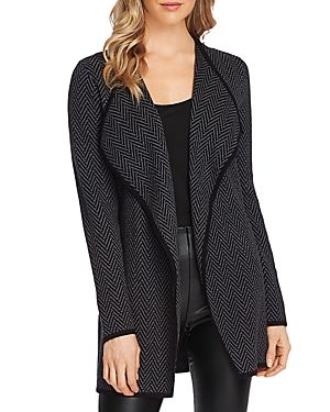 Vince Camuto Herringbone Open Cardigan 