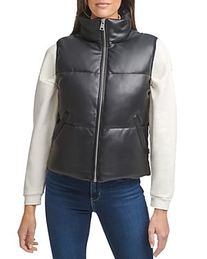 Levi's Faux Leather Puffer Vest | American Outlets