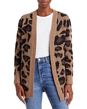 Aqua Animal Print Open Cardigan - 100 