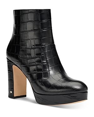 kate spade new york Women's Barrett Embossed Leather High Heel Booties |  American Outlets