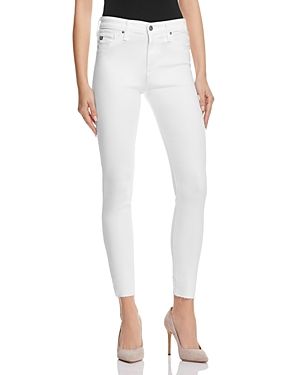 white ankle jeans