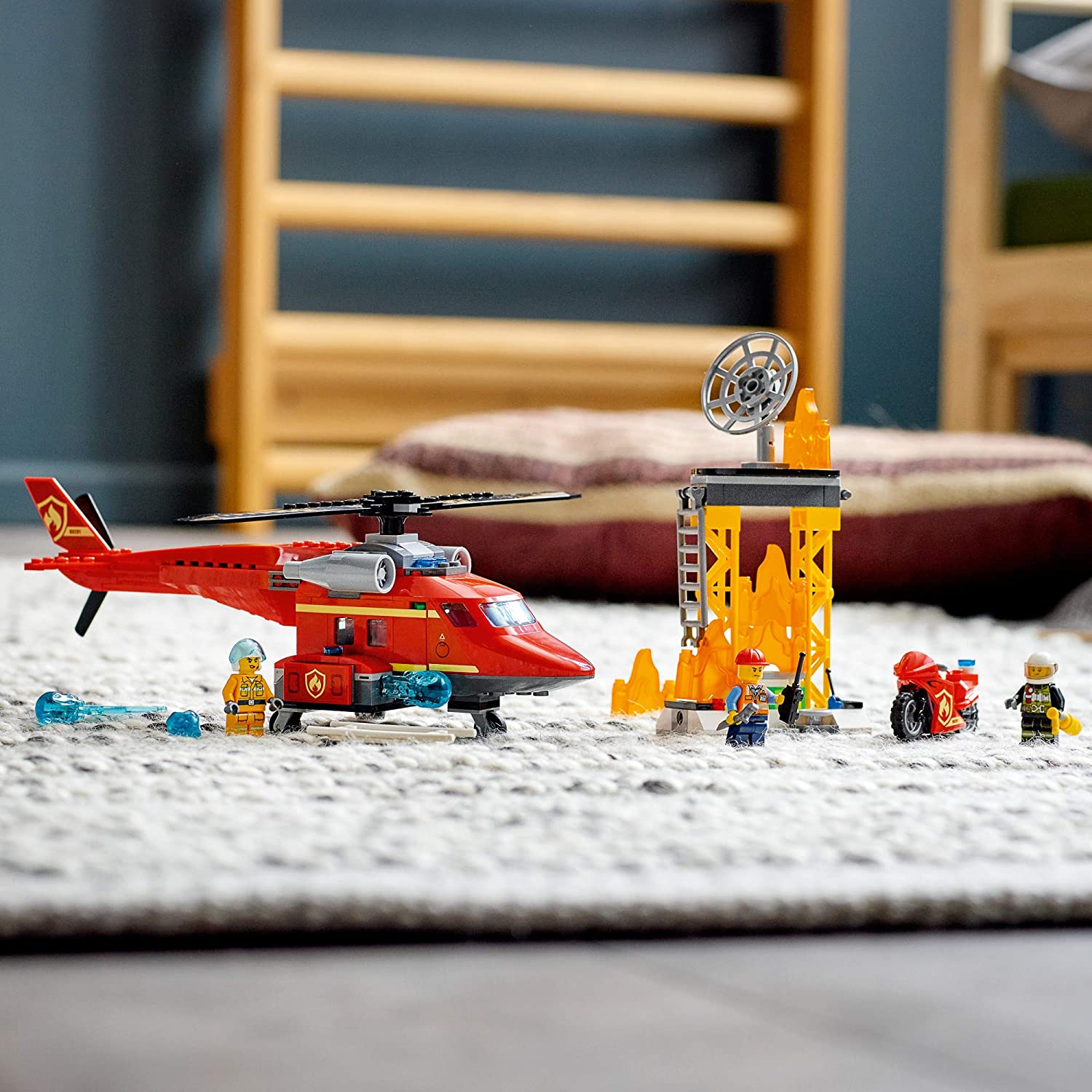 lego city fire rescue helicopter building kit 60281