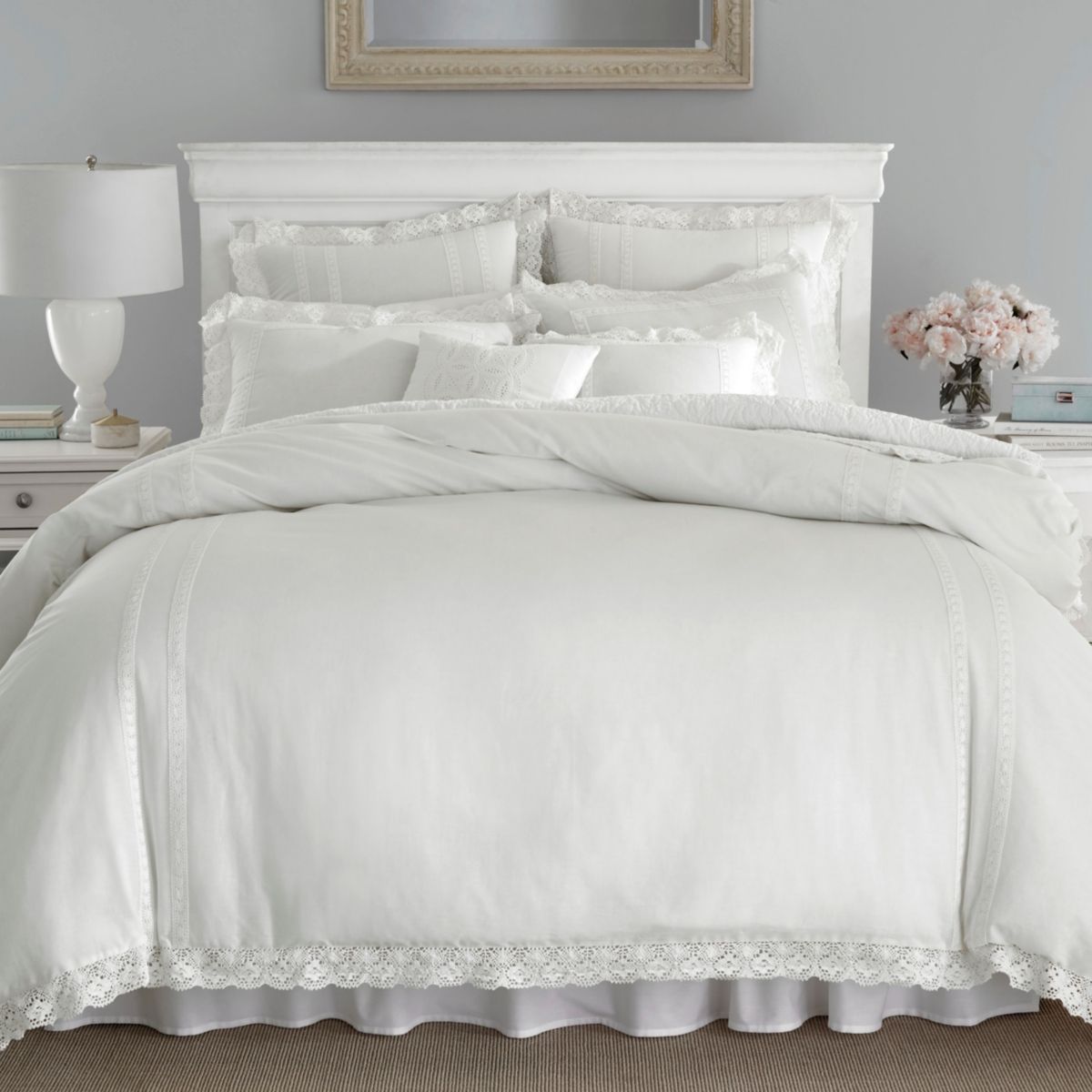 white bedding set full