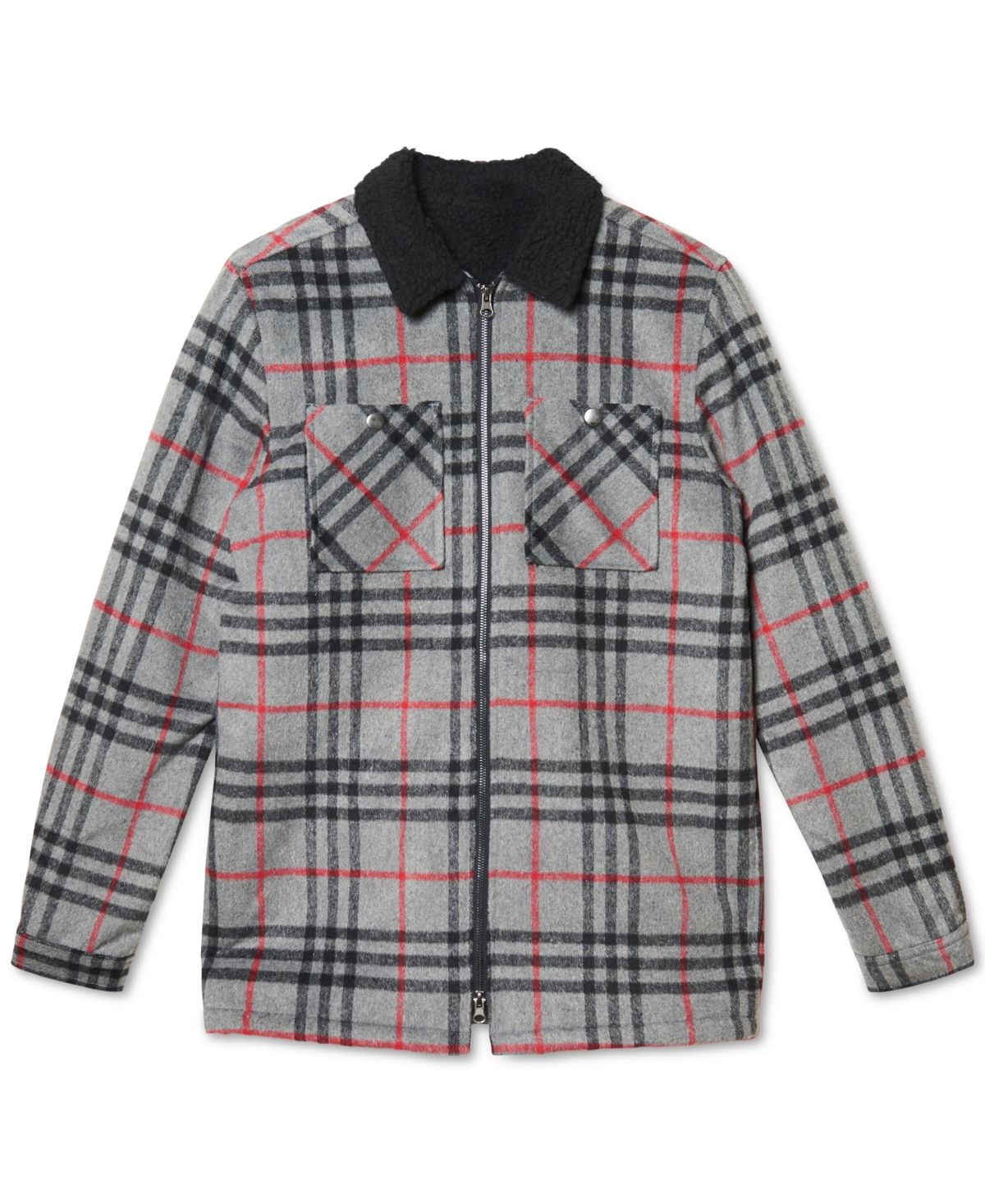 WeSC Men's Liam Plaid Fleece-Lined Full 