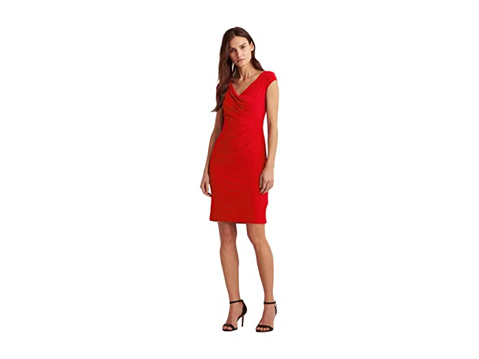 LAUREN Ralph Lauren Jersey Surplice Dress | American Outlets