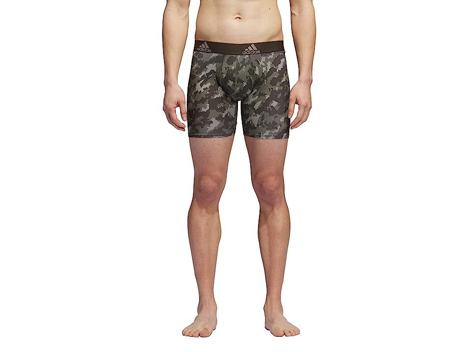 adidas Performance Boxer Brief Underwear 1-Pack (Elements Camo Black/Onix /Black/Onix Grey) Men's Underwear