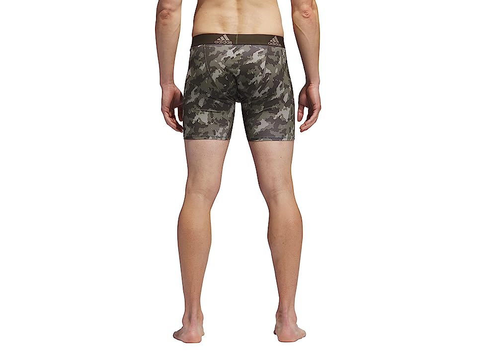 adidas Performance Boxer Brief Underwear 1-Pack (Elements Camo Black/Onix /Black/Onix Grey) Men's Underwear