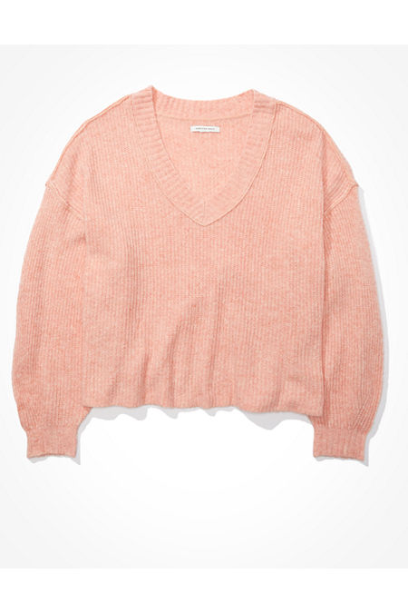 AE Dreamspun Cropped V-Neck Sweater 