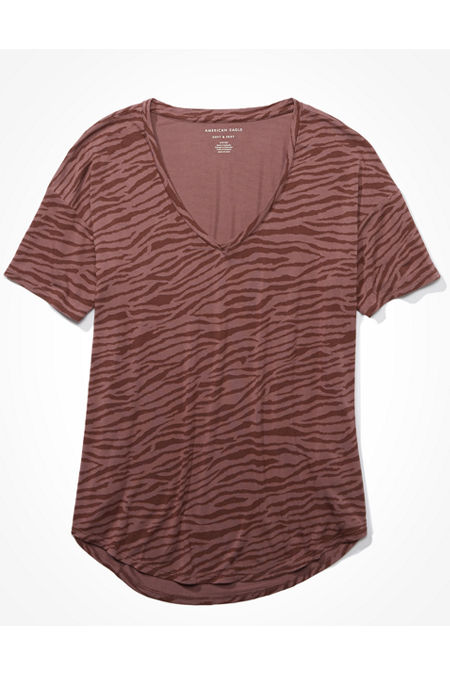 Sexy V-Neck T-Shirt Women's Rose XXS 