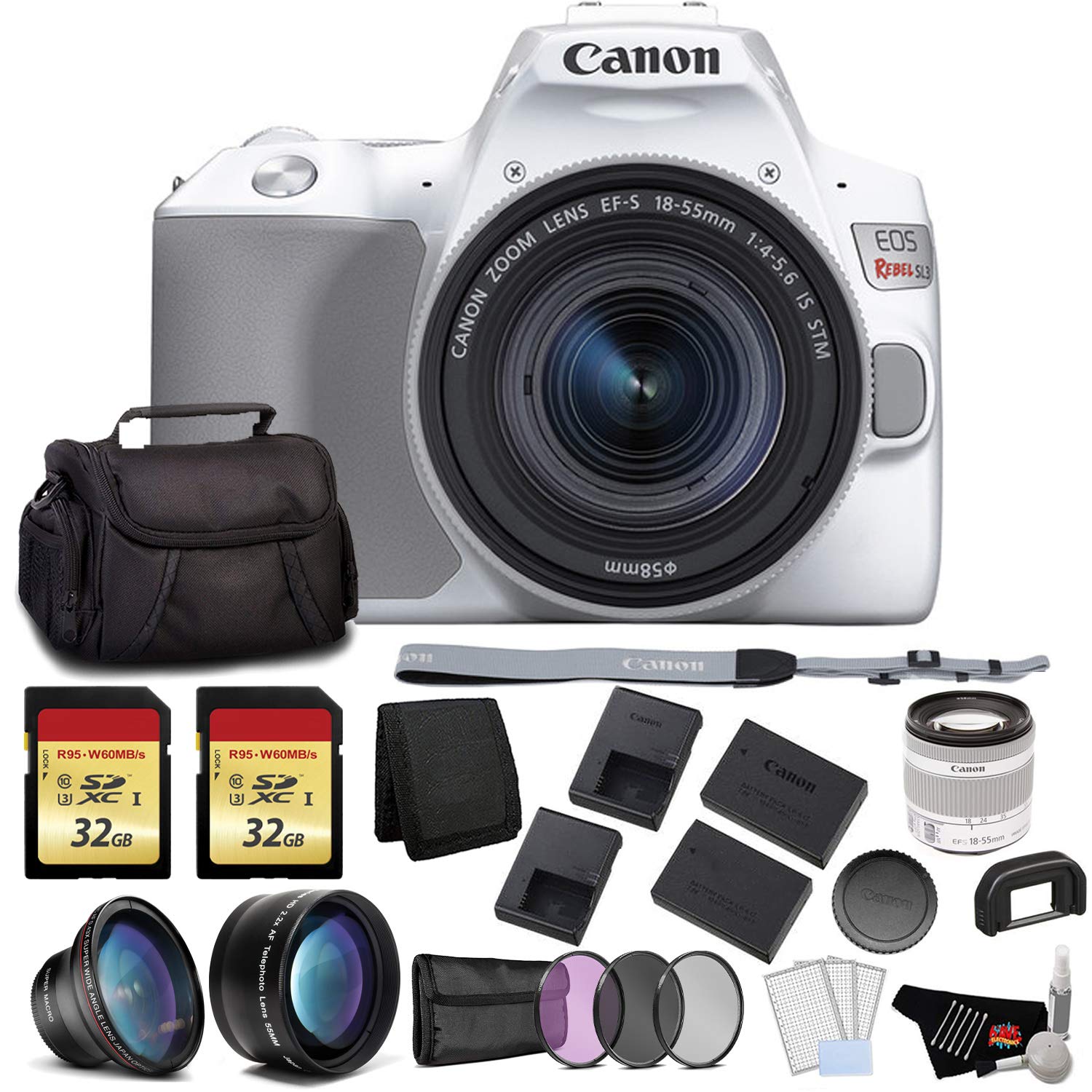 canon sl3 white bundle