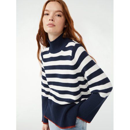 Free Assembly Women's Ribbed Turtleneck 