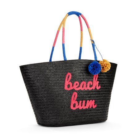 Black beach tote Clearance