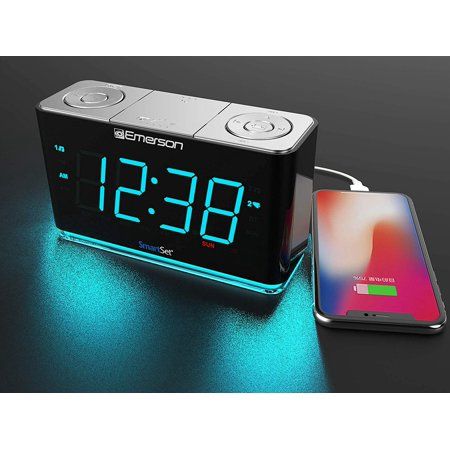 alarm clock with speaker and light